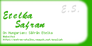 etelka safran business card