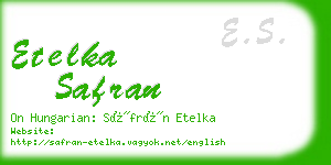 etelka safran business card